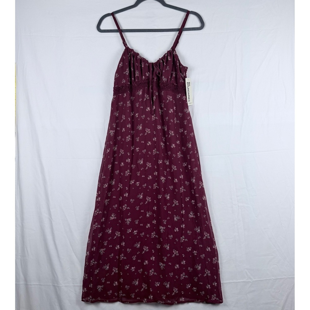 New Y2K No Boundaries Baby Doll Dress Lace Red Floral Feminine Fairy Cottagecore